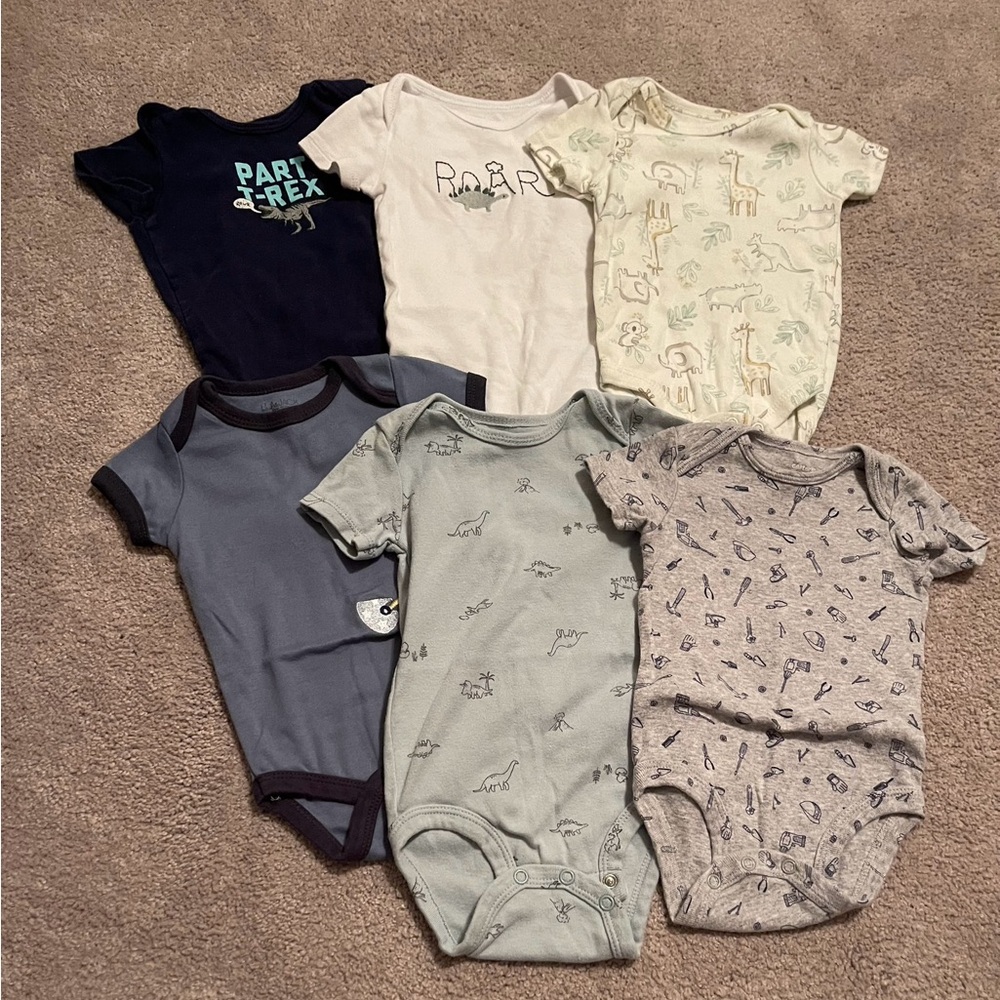 Kids Bodysuit Set - Blue, Green, Cream
